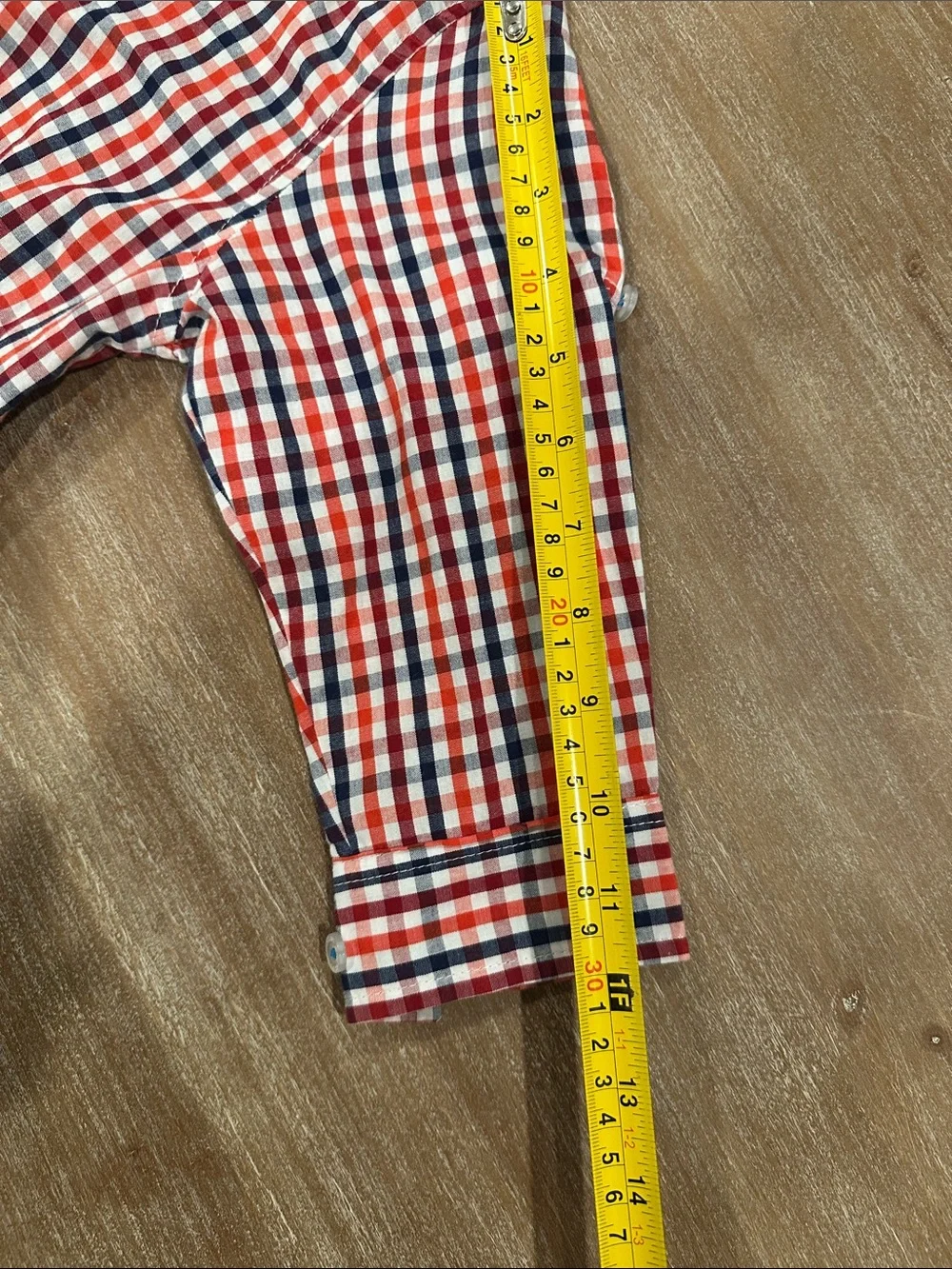 U.S. Polo Assn. Boys Size 4 Plaid Button Down Shirt Long Sleeve Red Navy